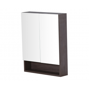 Stella Walnut PVC 600 Mirror Cabinet